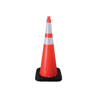 Traffic Cone with Rubber Base